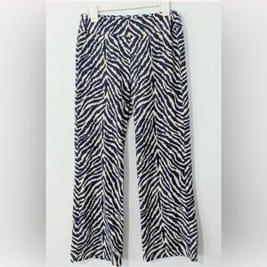 J. McLaughlin Carmel Navy and White Zebra Straight Leg Pants